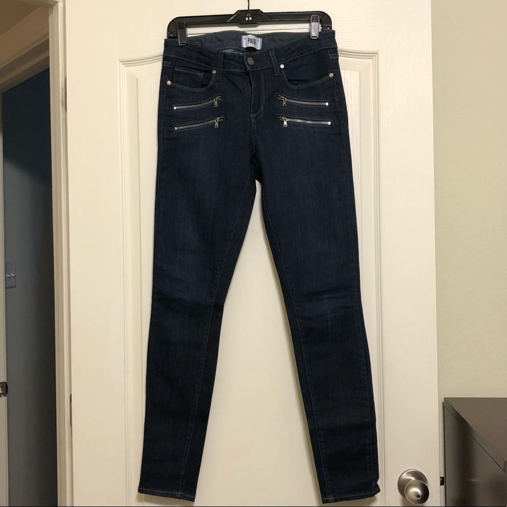 Paige zipper detail skinny jeans